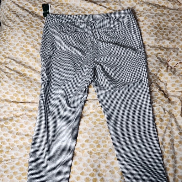 NWT Lauren Ralph Lauren Houndstooth Mid Rise Cropped Pants Black Womens Size 18W - Picture 3 of 14